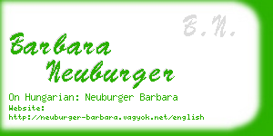 barbara neuburger business card